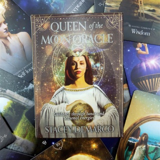 ETE2 Queen of The Moon Oracle Card Full Inglés Juego De Mesa De 44 Cartas Baraja Tarot Astrología Adivinación Destino Tarjetas