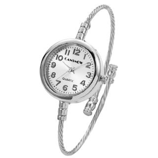Reloj de cuarzo con pantalla pequeña/pulsera trenzada de acero dorado/Elegante/de lujo/moda/para mujer para teléfono celular AJUN1.Br (6)
