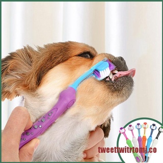tweet cepillo de dientes para mascotas adición mal aliento sarro cuidado de los dientes perro gato limpieza boca (1)