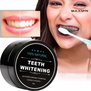 maxmin 30g carbón activado blanqueamiento de dientes polvo limpieza removedor de manchas cuidado oral
