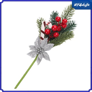 navidad bayas rojas ramita pino púas para guirnalda guirnalda decoraciones de navidad