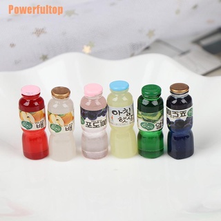 powerfultop (¥) 5pcs 1:12 casa de muñecas miniatura botellas de bebida casa de muñecas accesorios de cocina