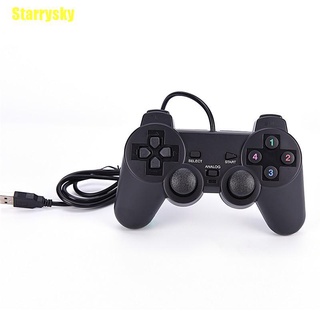 [Starrysky] control de juegos con cable Usb Dual para computadora/Pc/negro (1)