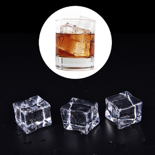[sakari] 10 unids/pack falsos cubos de hielo acrílico artificial cristal transparente 2/2,5/3 cm cuadrado, [sakari]