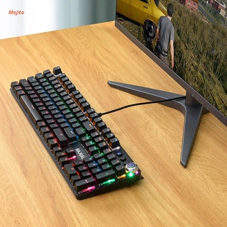 Mojito 104 teclas teclado para juegos RGB iluminado retroiluminado con cable programable para PC Gamer