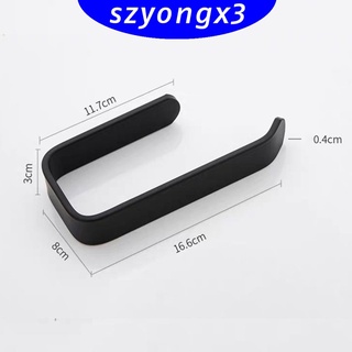 Soporte De Papel adhesivo sin costuras De color negro sin perforación (4)