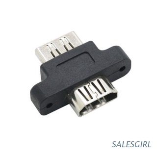 SALESGIRL HD-MI Female to Female Extension Extender Adapter with Screw Lock Panel Mount