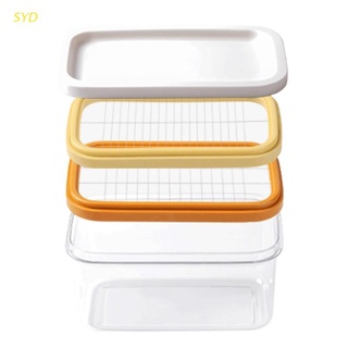 Syd mantequilla queso guardián recipiente de platos con tapa cortador cortador caja de almacenamiento para la cocina del hogar