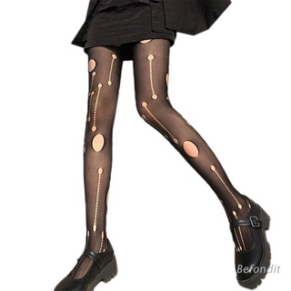 bef mujeres retro angustiado agujero rasgado negro pantimedias hueco malla red sedosa medias medias sexy lencería clubwear