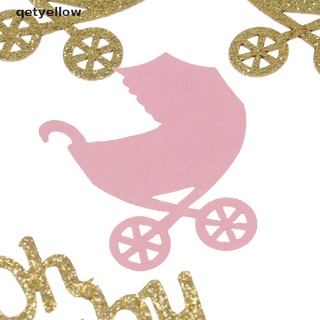 qetyellow 200pcs bebé carro confeti glitter oh bebé género revelar mesa confeti co (6)