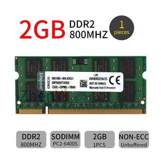 Para Kingston 2GB PC2-6400 DDR2 800Mhz 200Pin SODIMM KVR800D2S6/2G portátil RAM portátil actualización de memoria ordenador AD22