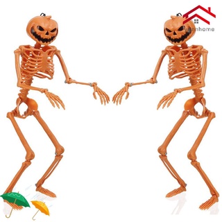 Yann llavero 40 cm juguetes anatómicos Haunted casa decoración fotografía Props calabaza cráneo Halloween esqueleto humano