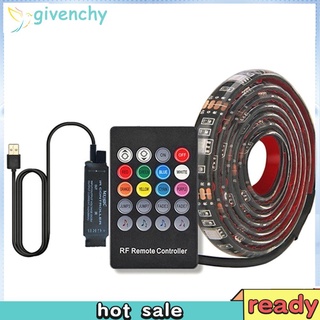 [Givenchy1] SMD 5050 USB LED tira de luz impermeable Control de música RGB cinta de la lámpara (1)