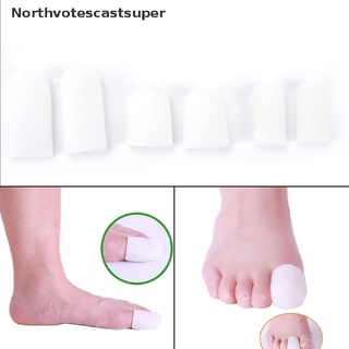 northvotescastsuper 2pcs silicona gel tubo vendaje del dedo del pie protectores pies alivio del dolor cuidado de los pies nvcs