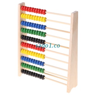 go1 - ábaco de madera (10 filas), diseño de cuentas coloridas para niños, matemáticas, aprendizaje, juguete educativo