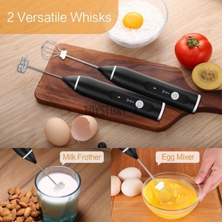 Eléctrico mezclador de mano batidor de huevo café leche bebida batidor espumador agitador USB recargable de mano licuadora de alimentos (1)