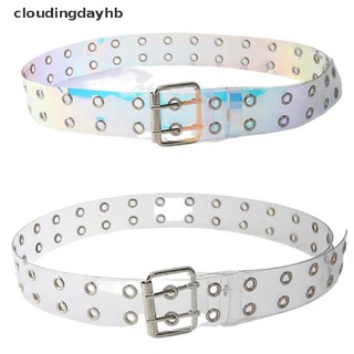 cloudingdayhb transparente láser holográfico mujeres cinturón punk pin hebilla cintura correa productos populares