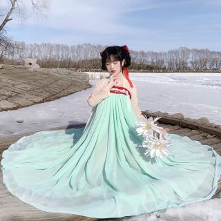 [liquidación De bajo precio] vestido de estilo antiguo de las mujeres de Hanfu Qixiong Ru falda mejora diario fresco elegante traje de estudiantes diario bordado Hanfu (6)