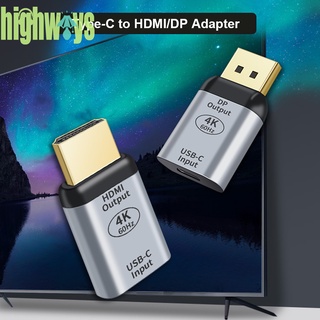 adaptador usb tipo c a hdmi compatible con displayport dp 4k 60hz hembra a macho convertidor
