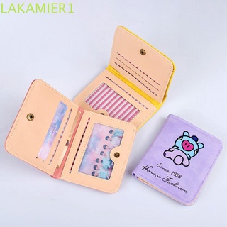 lakamier lindo monedero organizador titular de la tarjeta mini cartera de las mujeres llaves bolsa de regalos de los niños de cuero de la pu bolsa de almacenamiento de auriculares paquete bts