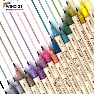 Winzige Brush Pen Lettering Vintage Maker Color Set De Pluma De Doble Cabeza Reemplazar Tombow Dual (9)