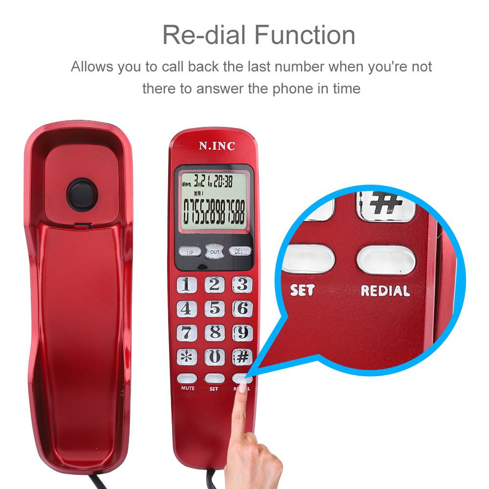 [Ele] Mini teléfono de pared/llamada entrante/teléfono fijo (5)