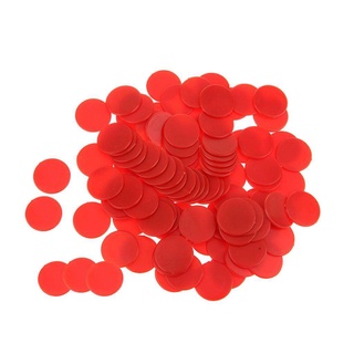 100 x contadores de plástico opaco juego de mesa tiddly winks numeracy rojo (9)