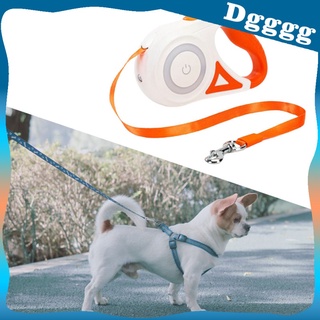 [Dgggg] Correa de perro retráctil luminosa para mascotas, freno de un botón, cuerda de tracción