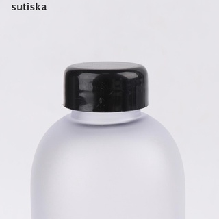 sutiska 1000ml oso patrón botella de plástico transparente de dibujos animados esmerilado botellas de agua co