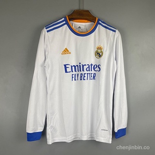 21/22 Real Madrid manga larga Home I camiseta de fútbol blanco