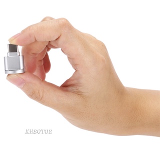 [KESOTO2] Adaptador USB 3.1 Mini tipo C OTG para lector de tarjetas de memoria Micro SD TF, color plateado