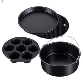 [New]4 Set Pressure Cooker, Steamer & Air Fryer Bakeware Accesories Compatible for Ninja Foodi 5&6.5&8 QtOP101 OP301 OP302
