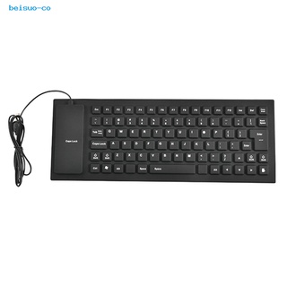 be 85 teclas plegable de silicona suave silencio usb con cable mini teclado accesorio de ordenador (2)