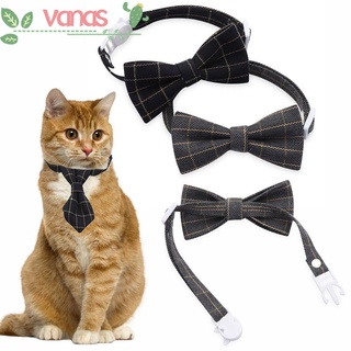VANAS lindo gato Collar accesorios para mascotas perro corbata Bowknot perro perro gato aseo cuadros arco lazos ajustable Formal lazo/Multicolor