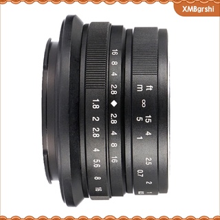 lentes de enfoque manual f1.8 aps-c de 25 mm ampliamente aptos para cámaras canon, negro (1)