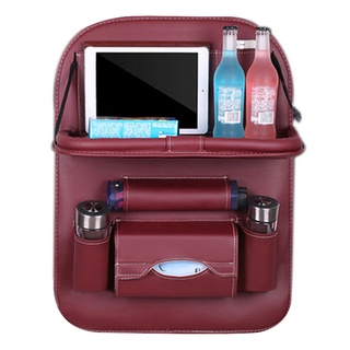 Multifunctional Car Pocket PU Leather Car Seat Back Storage Hang Bag Phone Tablet Holder Universal Back Seat Organizer