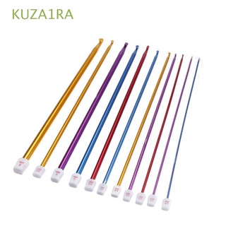 KUZA1RA-Juego De Agujas De Punto (10,6 Pulgadas , Aluminio Tunecino , 2-8 Mm , Afgano , Color Caliente)