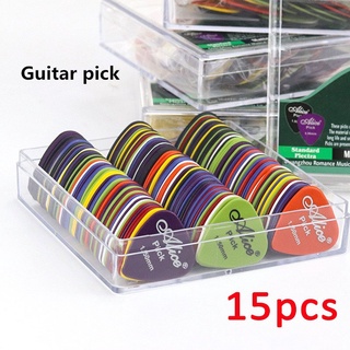 15 pzs púas de guitarra eléctrica acústica gruesa coloridas piñones Universal resistente al desgaste
