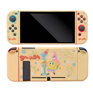 Cartoon bob esponja Nintendo Switch funda protectora suave TPU juego consola de mango Protector de silicona cubierta carcasa (1)