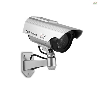 cámara de seguridad falsa cámara simulada de vigilancia con luz intermitente uso interior al aire libre para el hogar negocio advertencia seguridad