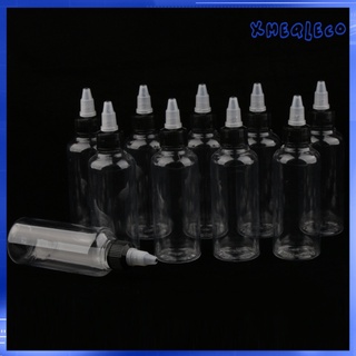 10 botellas de chorro de punta transparente de 3,4 oz con giro para pintura de tinta de aceite (1)