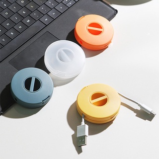 Enrollador De Cable Giratorio Para Auriculares/Caja De Almacenamiento De Cables USB/Organizador Ajustables