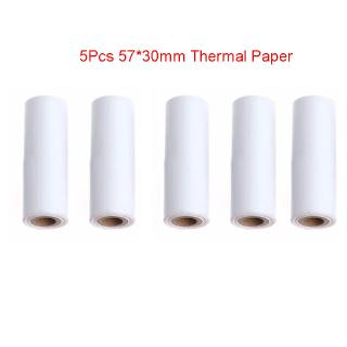 PC 5PCS 57x30mm rollo de papel térmico de recibo para móvil POS 58 mm impresora térmica lote
