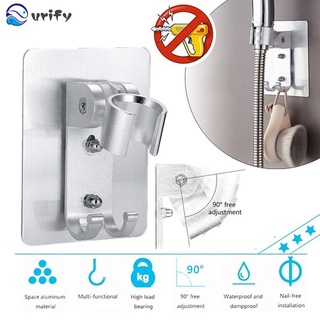 urify - soporte para cabezal de ducha (90o, soporte ajustable, autoadhesivo, montado en la pared, sin punzonado, sin rastros, accesorios de baño)