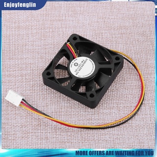 (Enjoyfenglin) Dc 12V ventilador sin escobillas 3 pines CPU enfriador ventilador disipador de calor radiador 50 mm 10 mm para PC ordenador