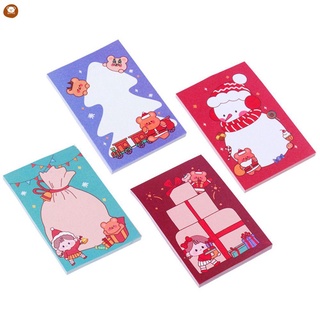 SEGFOLD Decorative Sticky Notes Stationery Notepad Memo Pads Planner Decoration Office Supplies Paper Message Note Stickers Christmas Series