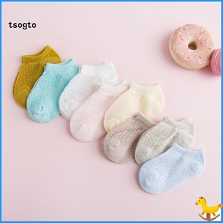 Ts 5 Pairs Baby Infants Summer Cotton Mesh Breathable Soft Ultrathin Short Socks