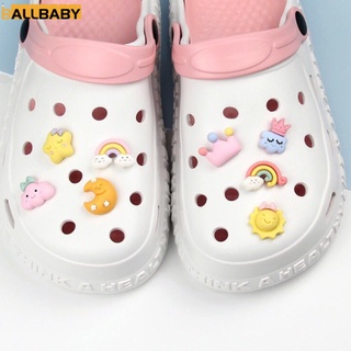 Crocs Charm arco iris amor nube agujero accesorios zapato hebilla zapatos niños zapatos de moda decoración Jibbitz