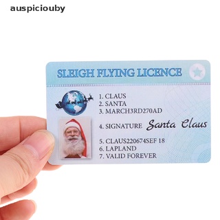 (auspiciouby) tarjeta de plástico santa claus flying licencia sleigh licencia para niños en venta