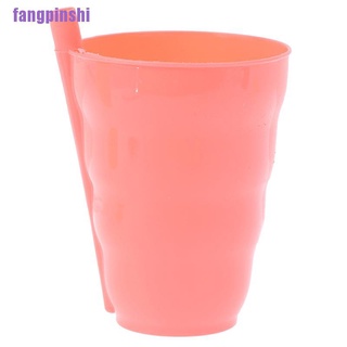 [SHI]2 x niños beben una taza de vaso con taza de plástico de paja incorporada